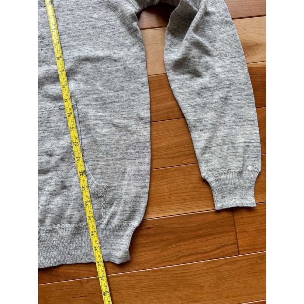 J.Crew Mens Marled Grey 100% Cotton Full Zip Hoodie Sweater Size L - Picture 4 of 6